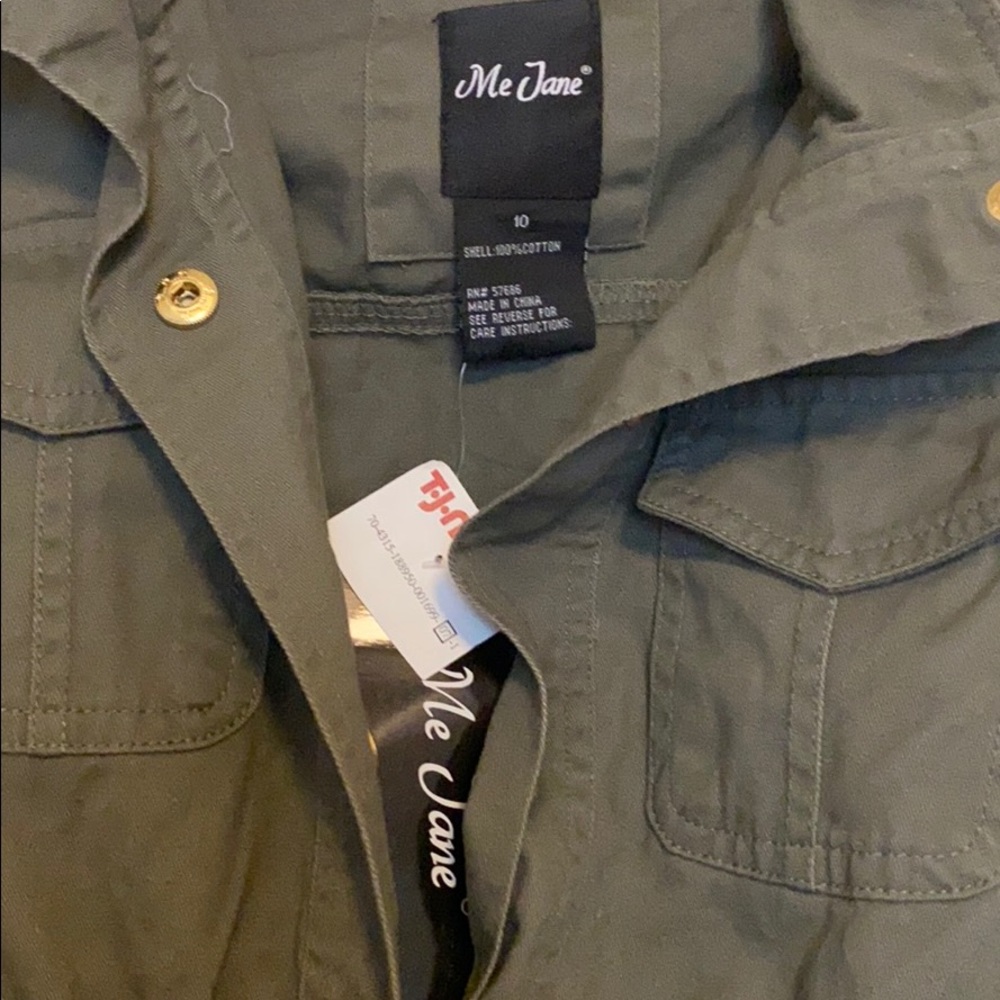 Girls Olive Green Unicorn Jacket